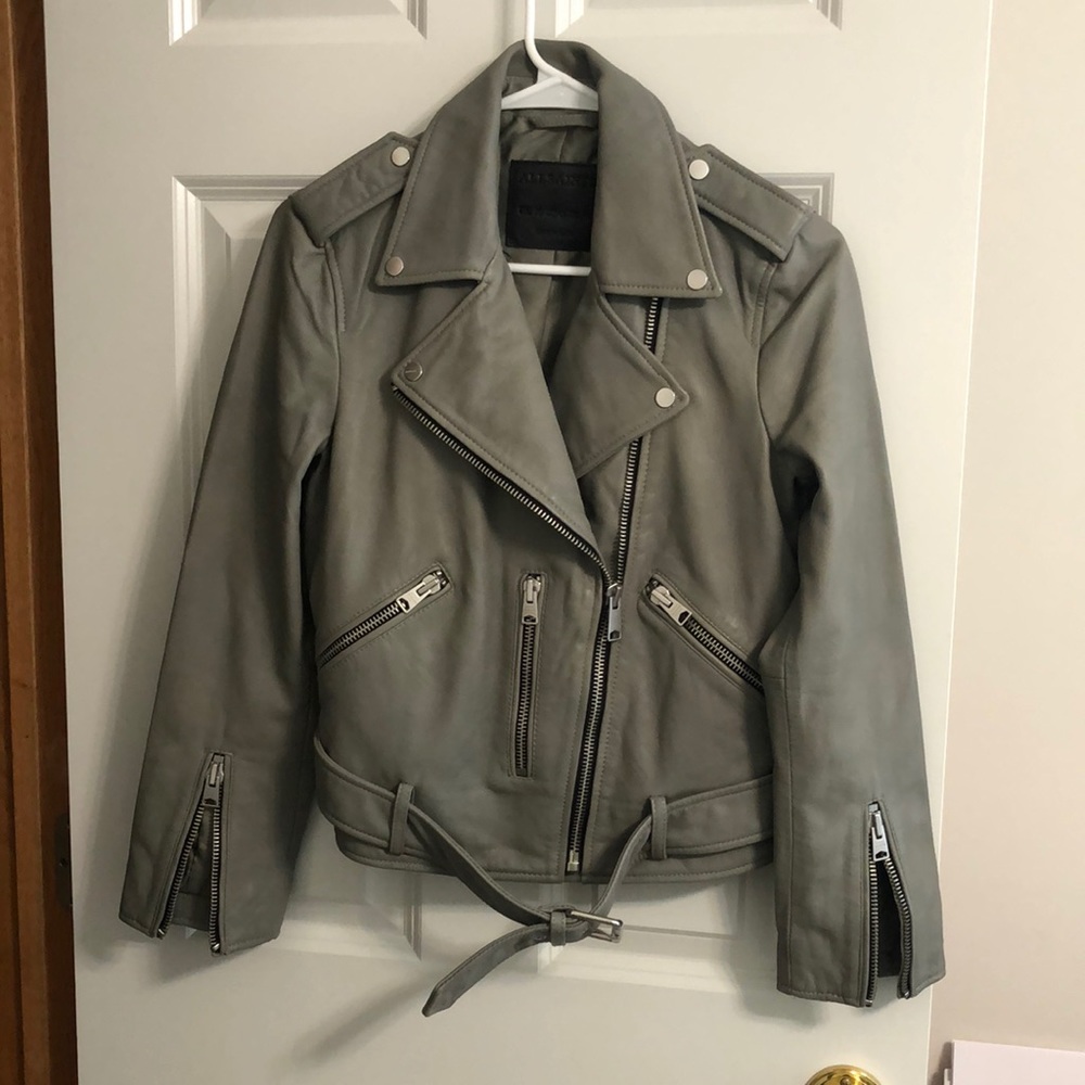 All Saints leather moto jacket size 6